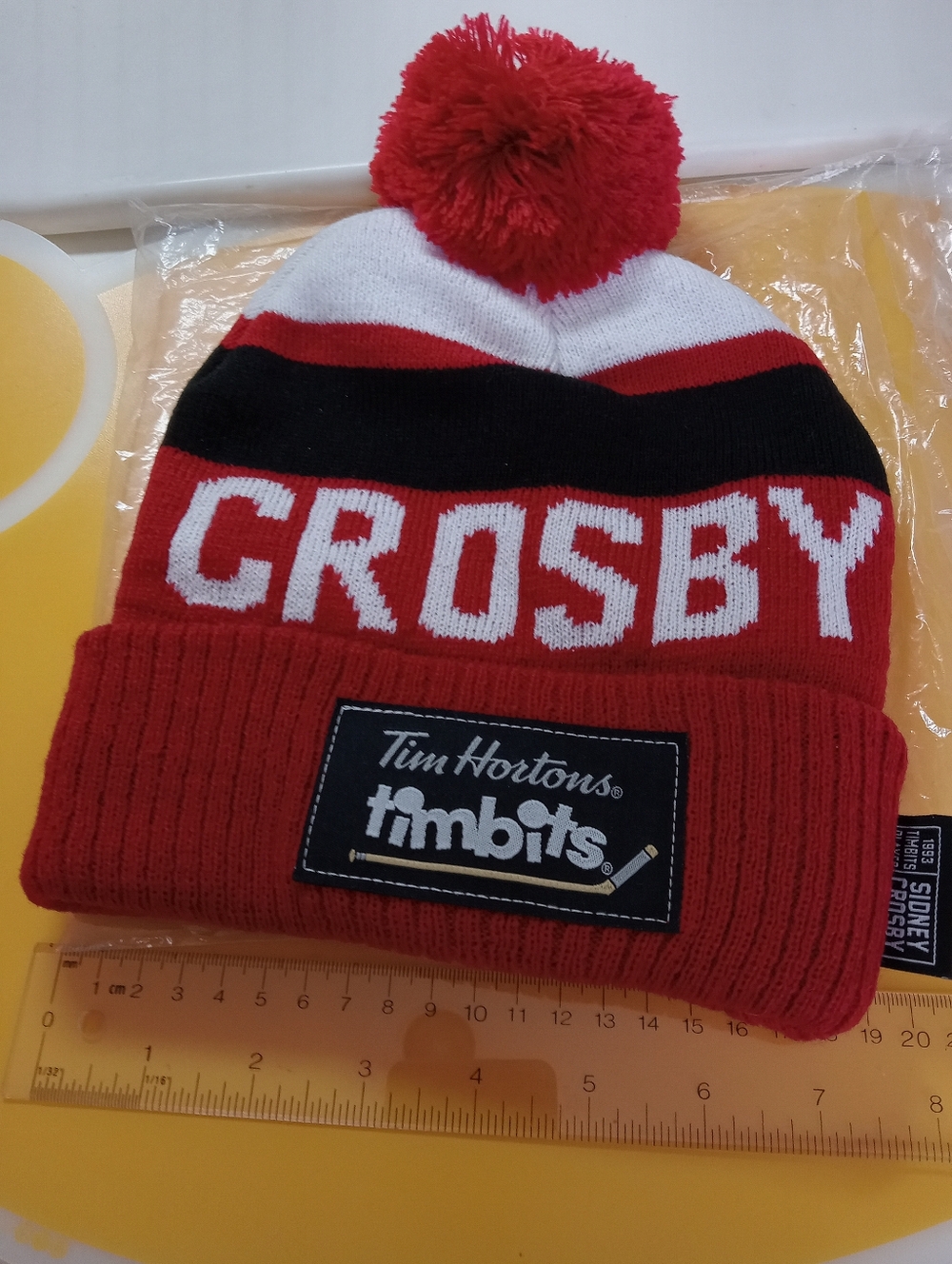 Tim Hartons Red 'Crosby' Pom Beanie Hat